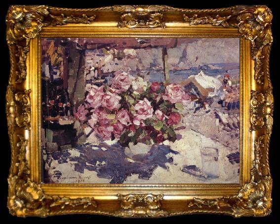 framed  Konstantin Korovin Rose, ta009-2